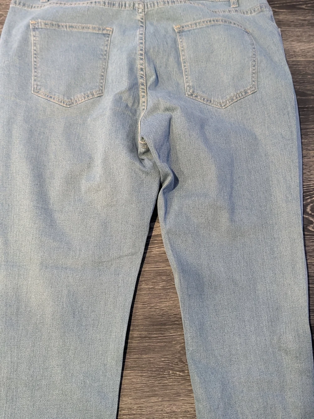 SHEIN Light Blue Skinny Jeans with Rhinestone Side Stripes